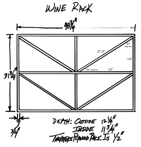 Wine rack dimensions discount diy